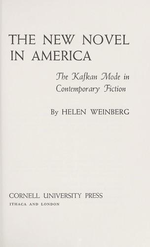 Cover of The new novel in America