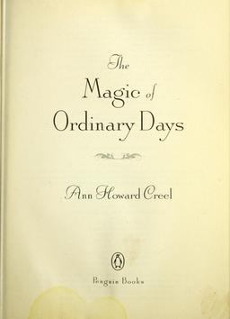Cover of The magic of ordinary days