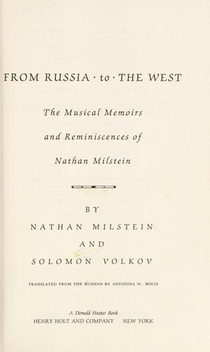 Cover of From Russia to the West