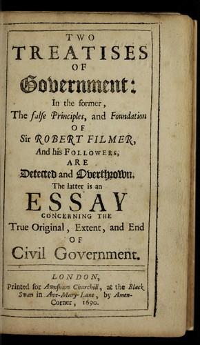 Cover of Two Treatises on Government