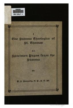 Cover of Summa Theologica