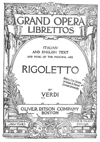 Cover of Rigoletto