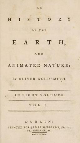 Cover of An history of the earth, and animated nature