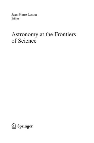 Cover of Astronomy at the frontiers of science