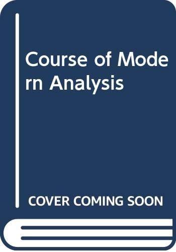A course of modern analysis