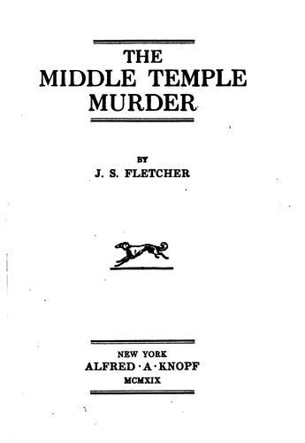 Cover of The Middle Temple Murder