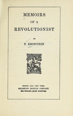 Cover of Memoirs of a Revolutionist
