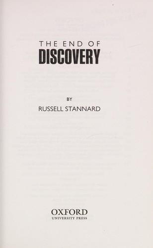 Cover of The end of discovery